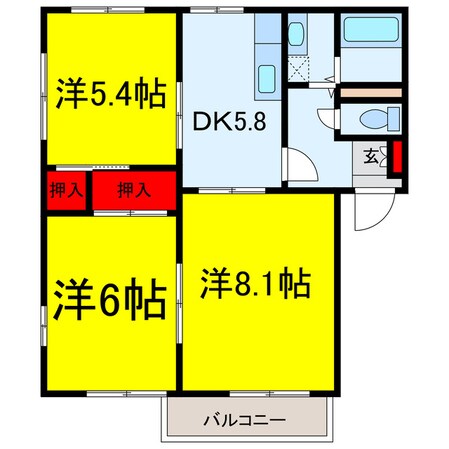 稲毛駅 バス17分  宮の社中央下車：停歩5分 2階の物件間取画像